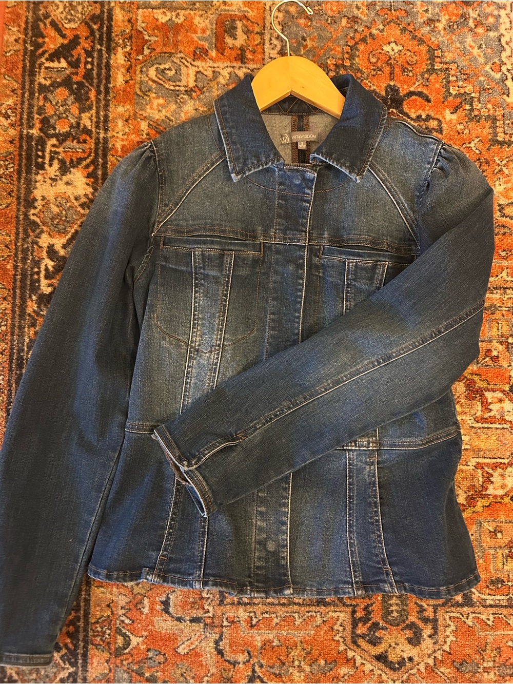 Wit & Wisdom Dark Blue Denim Jean Jacket